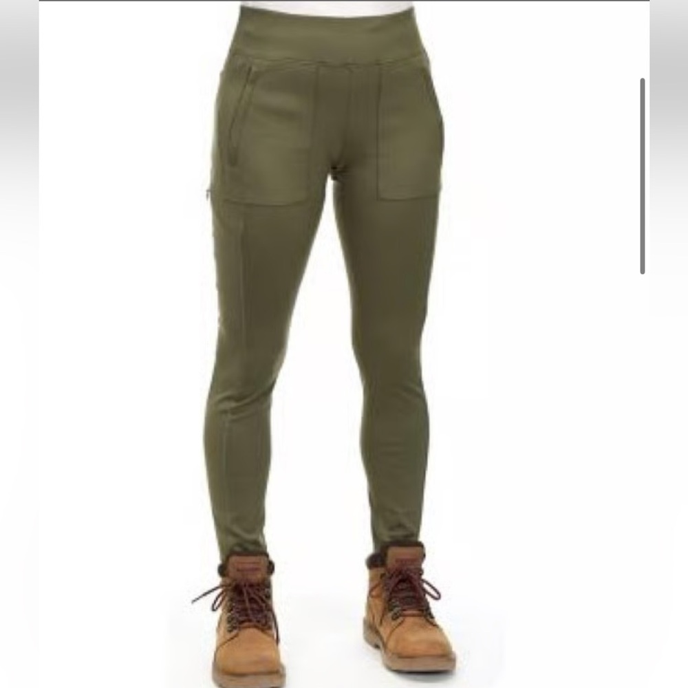 Olive Green ridge cut women’s straight legging style pants size medium work - Picture 10 of 10